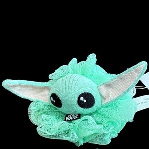 Disney Star Wars baby Yoda Mandalorian Mint Green big Bath Loofah Sponge Plush